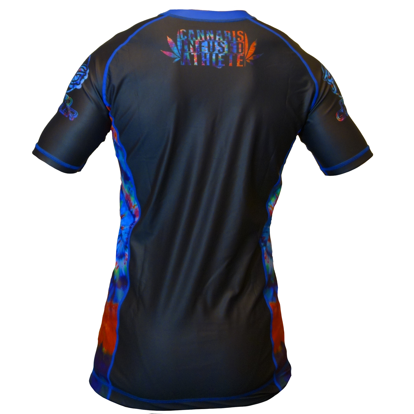 Camiseta de manga corta con teñido anudado para deportistas con infusión de cannabis Serie 1