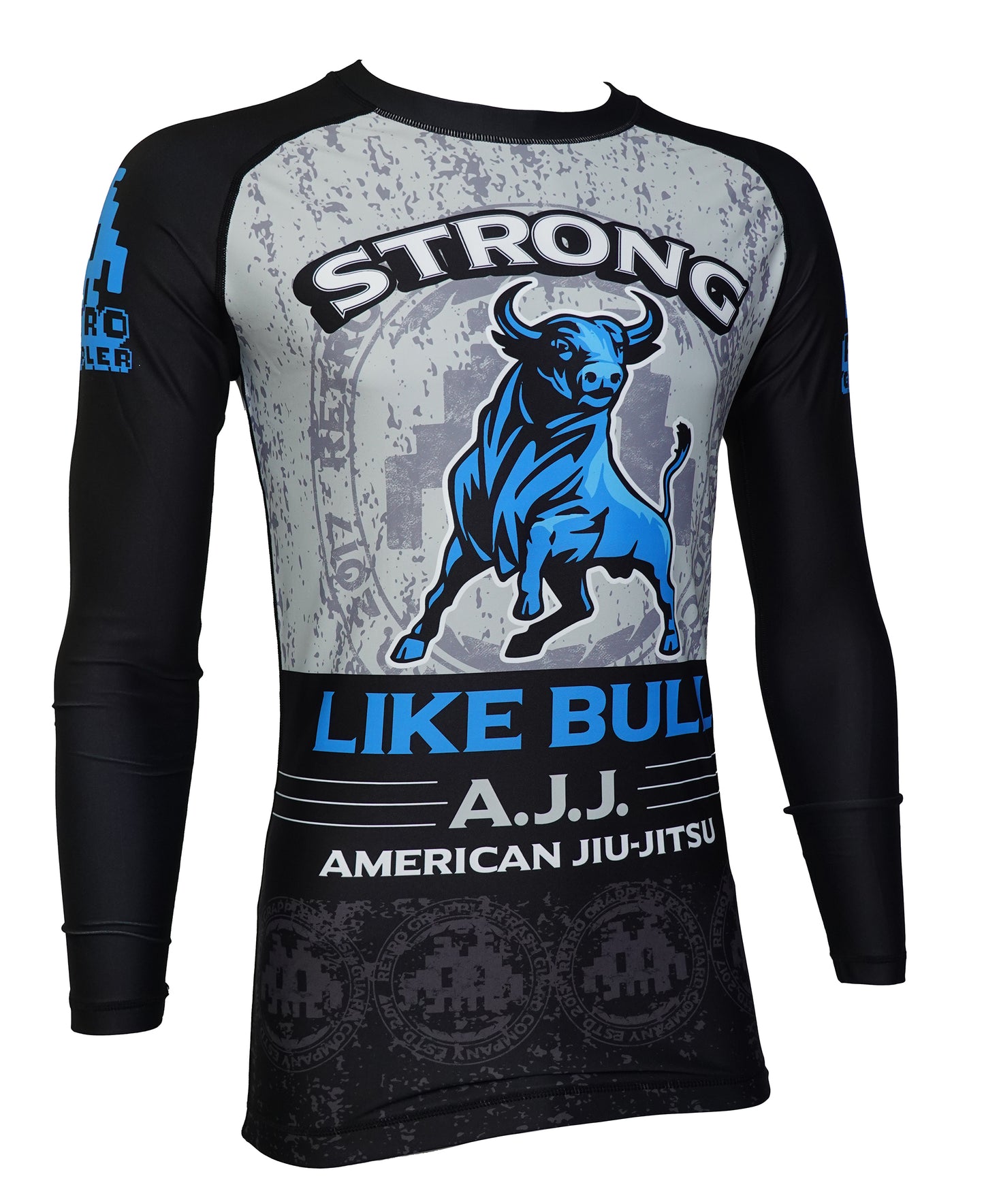 Strong Like Bull - Schlitz THE BULL Parody Rash Guard