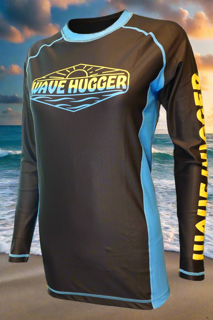 Wave Hugger Blue Panel Rash Guard