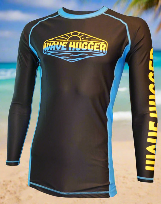 Camiseta de protección contra erupciones Wave Hugger con panel azul