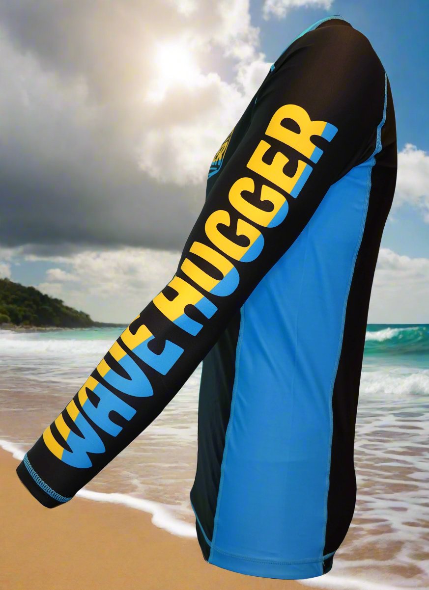 Wave Hugger Blue Panel Rash Guard