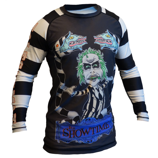 Es ist Showtime Beetle Juice Rash Guard