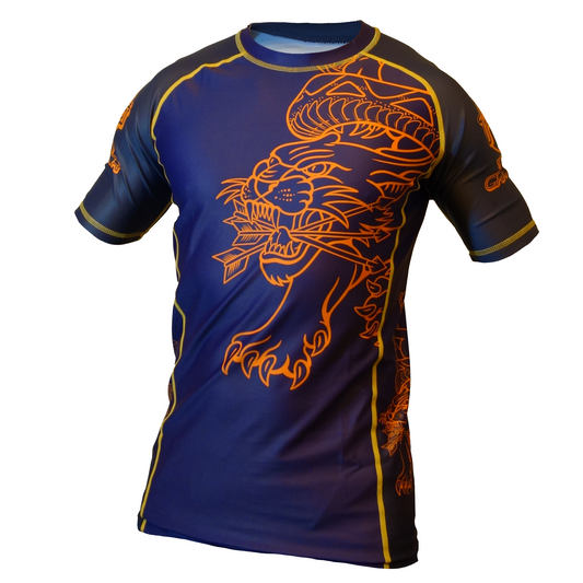 Panther Old School Tattoo Style Rash Guard